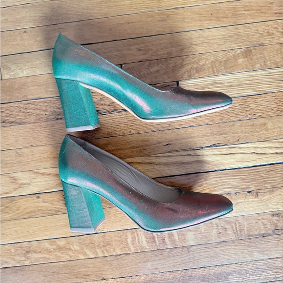 Maryam Nassir Zadeh Iridescent Green and Pink Heels - Picture 4 of 6